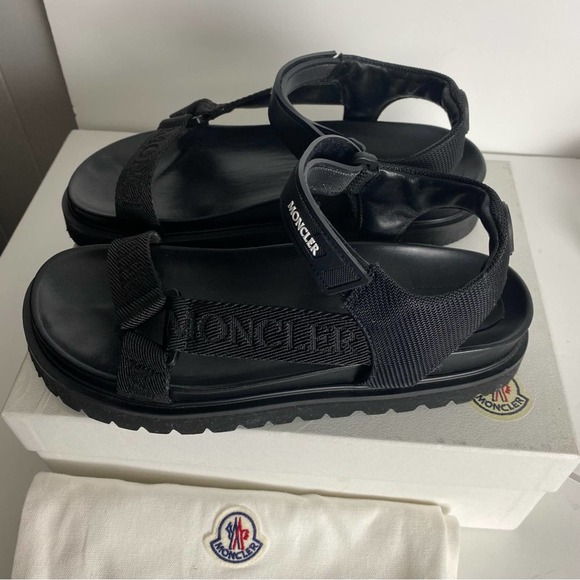 Moncler Flavia Sport Dad Sandals Black 39/9 - Picture 4 of 13